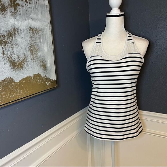 Athleta Hyper Stripe Spiral Running Yoga Tank - Picture 2 of 9